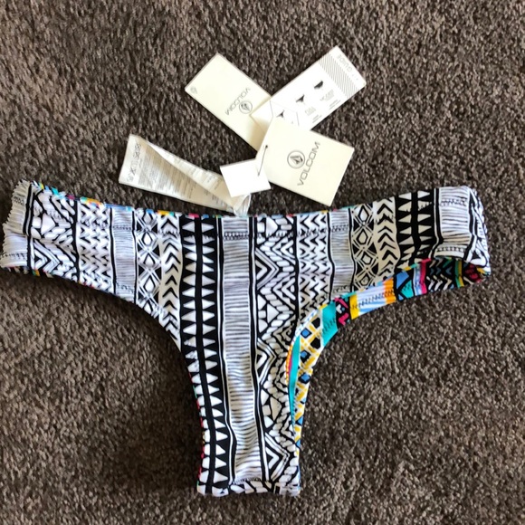 NWT Volcom Locals Cheeky Reversible Bikini Bottoms - Picture 5 of 7
